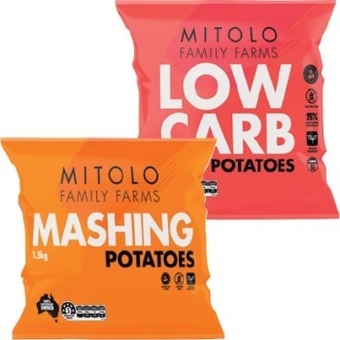 IGA Mashing, chipping & low carb 1.5kg potato* offer
