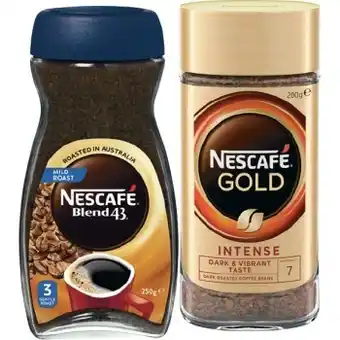 IGA Nescafé gold or blend 43 instant coffee 180-250g selected varieties offer