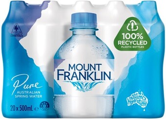 IGA Mount franklin spring water 20x500ml offer