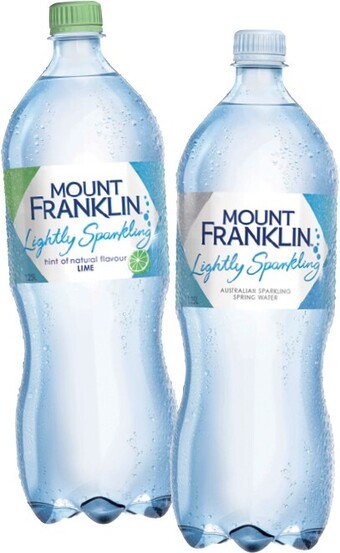 IGA Mount franklin lightly sparkling water 1.25 litre selected varieties offer