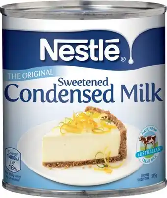 IGA Nestlé sweetened 395g or skim 410g condensed milk offer