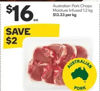 Australian Pork Chops Moisture Infused 1,2kg