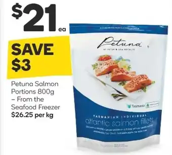 Woolworths Petuna Salmon Portions 800g offer
