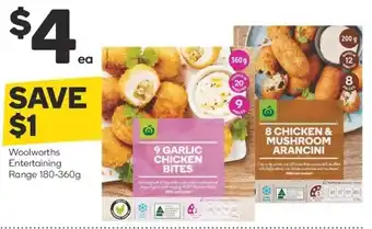 Woolworths Woolworths Entertaining Range 180-360g offer