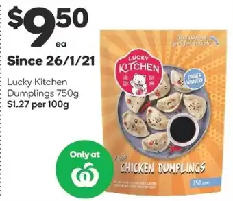 Woolworths Lucky Kitchen Dumplings 750g offer