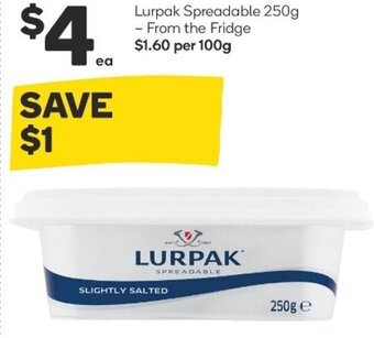Woolworths Lurpak Spreadable 250g offer