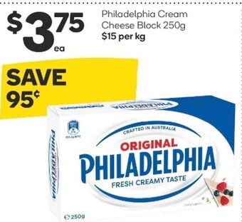 Woolworths Philadelphia Cream Cheese Block 250g offer