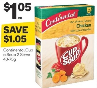 Woolworths Continental Cup a Soup 2 Serves 40-75g offer