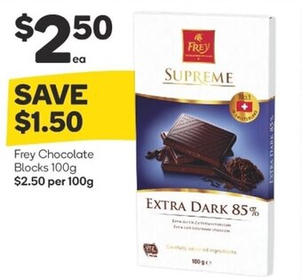 Woolworths Frey Chocolate Blocks 100g offer