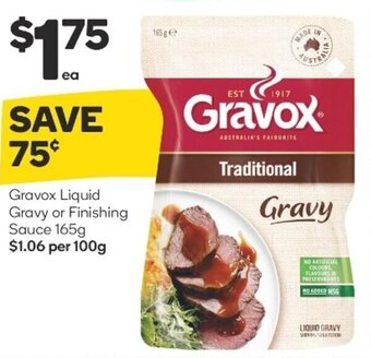 Woolworths Gravox Liquid Gravy or Finishing Sauce 165g offer
