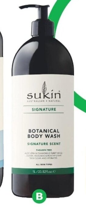 Woolworths Sukin Botanical Body Wash Pump 1 Litre offer
