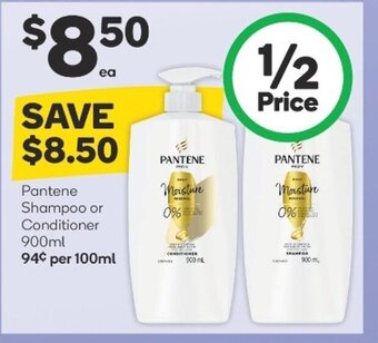 Woolworths Pantene Shampoo or Conditioner 900ml offer