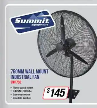 Burson Auto Parts Summit equipment 750mm wall mount industrial fan offer