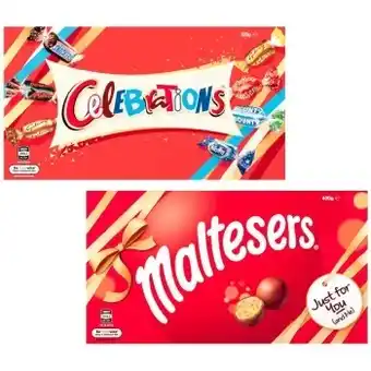 Coles Cadbury dairy milk gift box 220g, mars maltesers box 400g or celebrations box 320g offer