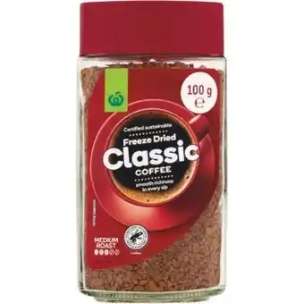 Woolworths Woolworths freeze dried coffee 100g offer