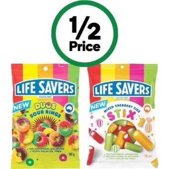 Woolworths Lifesavers 180-220g offer