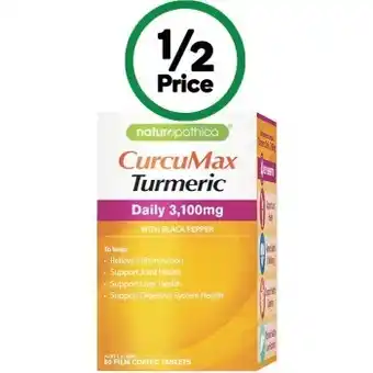 Woolworths Naturopathica curcumax turmeric daily 3100mg pk 80~ offer