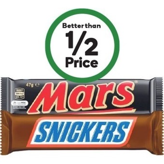 Woolworths Mars medium bars 40-56g offer