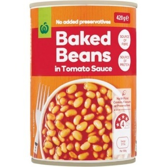 Woolworths Woolworths baked beans in tomato sauce 420g offer