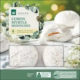 Woolworths Woolworths lemon myrtle meringues pk 4 offer