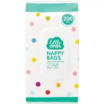 Woolworths Little one’s nappy bags pk 200 offer