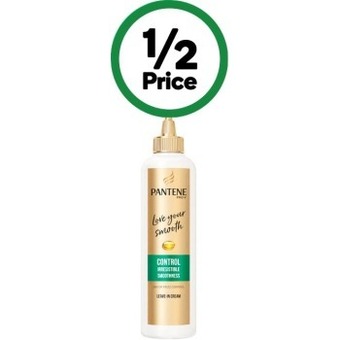 Woolworths Pantene frizz control smoothing leave-in hair cream 270ml offer