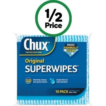 Woolworths Chux original superwipes pk 10 offer