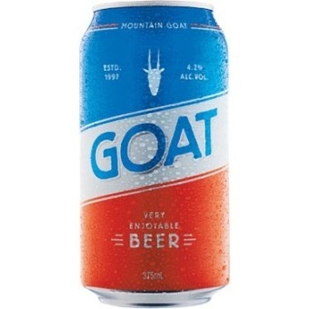 Woolworths Mountain goat very enjoyable beer cans 6x375ml offer