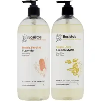 Coles Bosisto’s body wash pump 1 litre offer