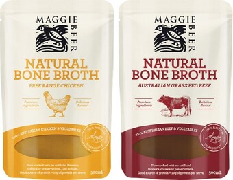Woolworths Maggie beer bone broth 500ml offer