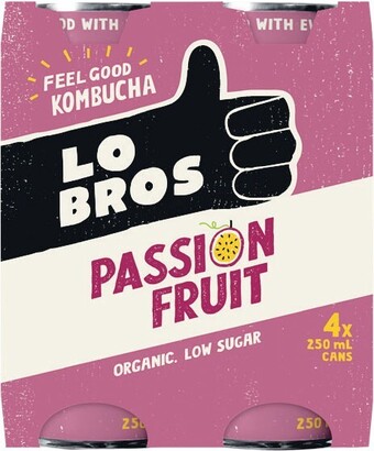 Woolworths Lo bros kombucha 4 x 250ml offer