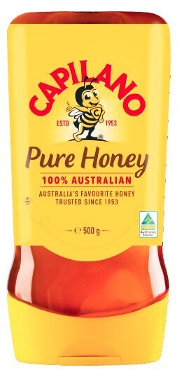 Coles Capilano pure honey upside down squeeze 500g offer