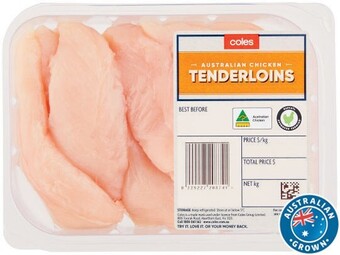 Coles Coles rspca approved chicken tenderloins offer