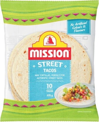 Coles Mission street tacos 10 pack 375g offer