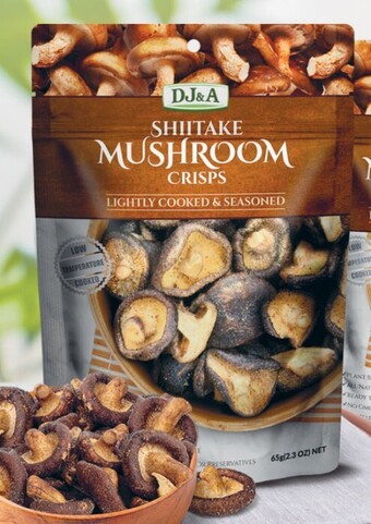 Coles Dj&a shiitake mushroom crisps 65g offer