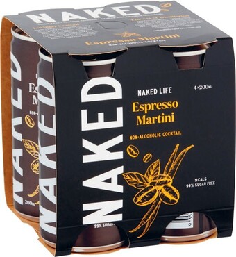 Coles Naked life non alcoholic cocktails 4x200ml or 4x250ml offer