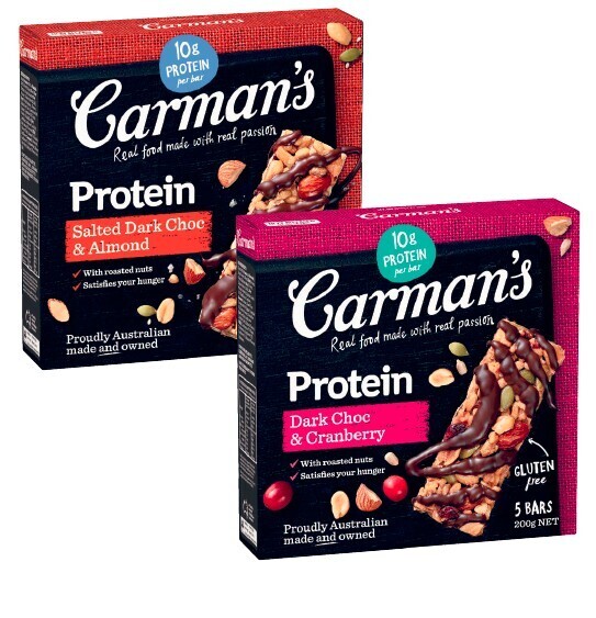 Carman's protein bars 200g offer at Coles
