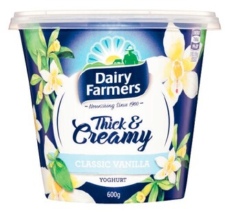 Coles Dairy farmers thick & creamy yoghurt 600g offer