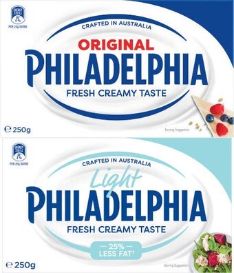 Coles Philadelphia cream cheese block 250g offer