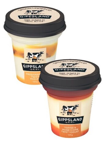 Coles Gippsland twist yogurt 160g offer