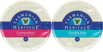 Coles Tasmanian heritage double brie or camembert 250g offer