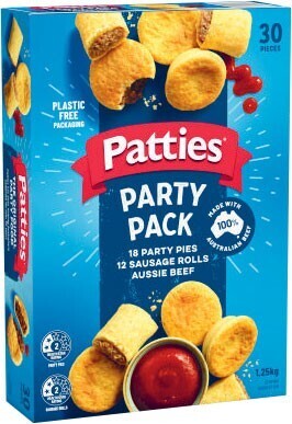Coles Patties party pack 30 pieces 1.25kg offer