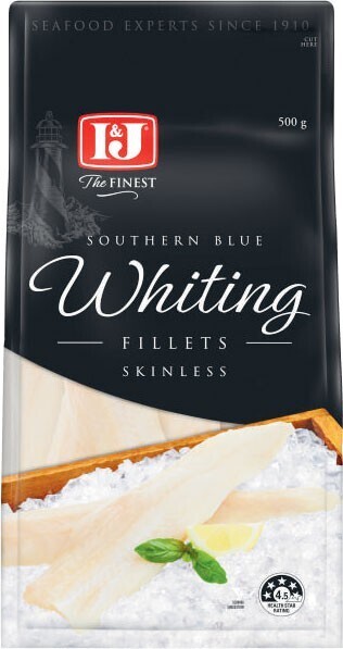 Coles I&j southern blue whiting fillets 500g offer