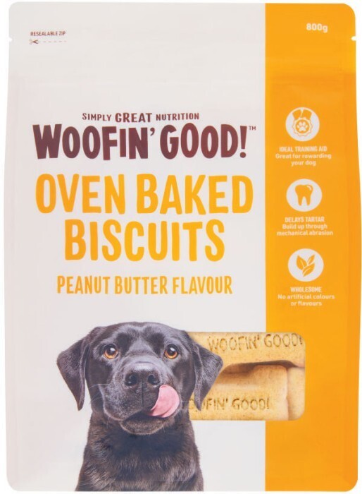 Woofin' good oven baked dog treat biscuits 800g offer at Coles