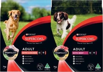 Coles Supercoat dry dog food 6.7kg-7kg offer