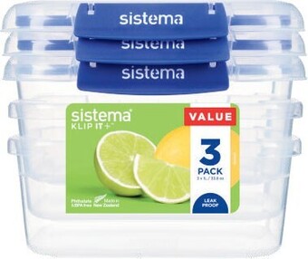 Coles Sistema klip it plus containers 1 litre 3 pack offer