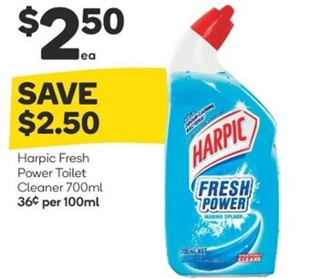 Woolworths Harpic Fresh Power Toilet Cleaner 700ml offer