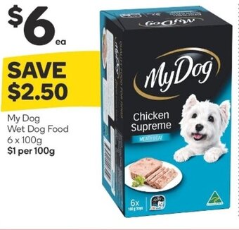 Woolworths My Dog Wet Dog Food 6x100g offer