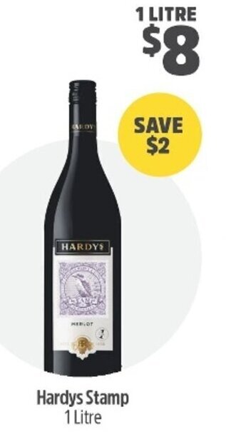 Woolworths Hardys Stamp 1 Litre offer