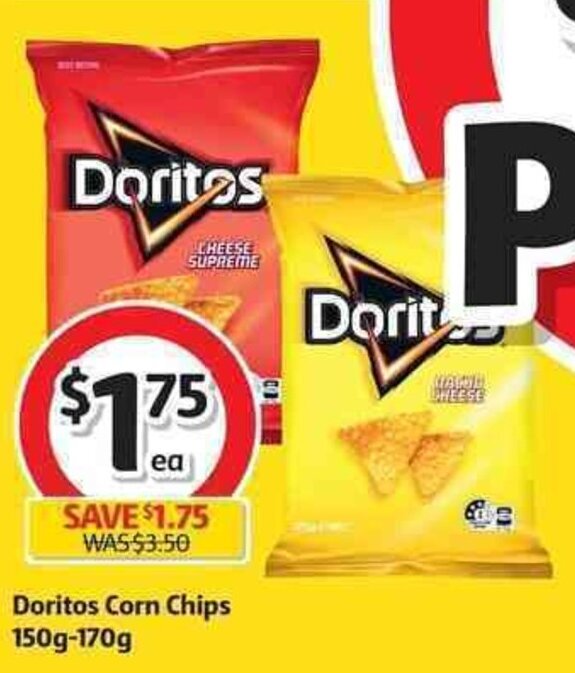Doritos Corn Chips 150g170g offer at Coles